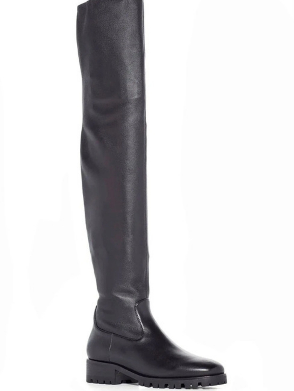 Stuart Weitzman Lowland Lift Boot Over-the-Knee Black Boots